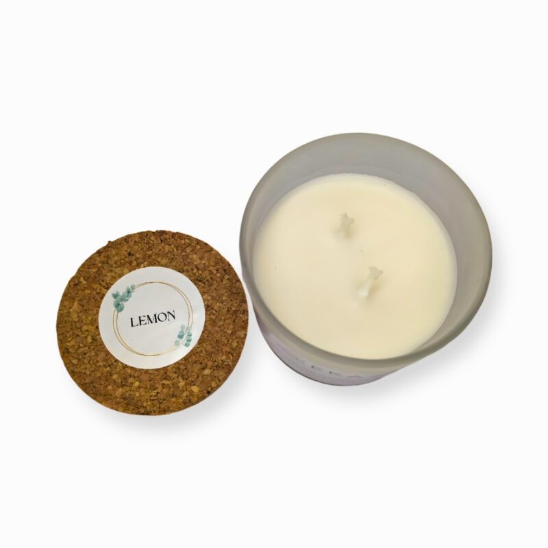 Lemon Aromatherapy Jar Candle with Essential Oils