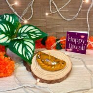 Gujiya Candle - Handmade Soy Wax Mithai Candle by EKAA