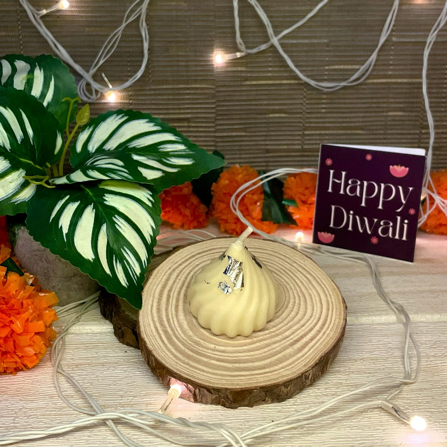 Modak Candle - Handmade Soy Wax Mithai Candle by EKAA