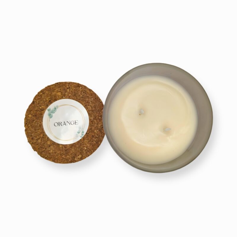 Orange Aromatherapy Jar Candle with Essential Oils