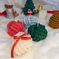 EKAA Candles' Christmas Yarn Ball Candles - 3