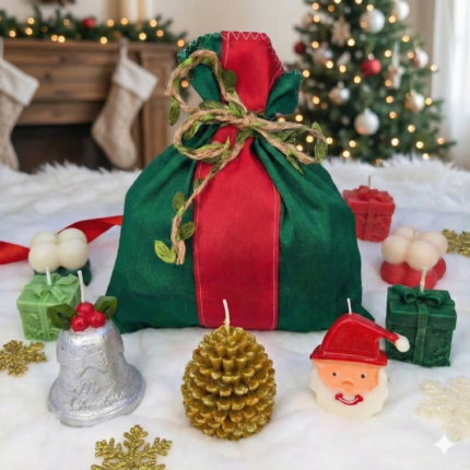Christmas Candle Gift Box - Make Your Own Personalized Festive Potli by EKAA™