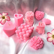 Pink Heart & Rose Candles Collection for Valentines by EKAA