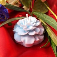 Romantic Blooming Rose Soy Candle Blue