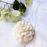 Romantic Blooming Rose Soy Candle White