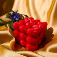 EKAA™ Heart Bubble Cube Soy Candle Red