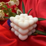 EKAA™ Heart Bubble Cube Soy Candle White