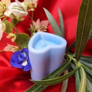 EKAA™ Mini Heart Pillar Soy Candle Blue