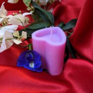 EKAA™ Mini Heart Pillar Soy Candle Pink