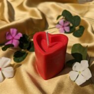 EKAA™ Mini Heart Pillar Soy Candle red 3