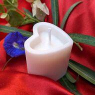 EKAA™ Mini Heart Pillar Soy Candle White