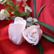 Rose Bud Soy Candle White