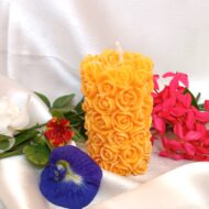EKAA™ Rose Pillar Soy Candle Yellow