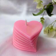 Stack of Hearts Soy Candle Pink