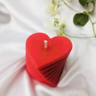Stack of Hearts Soy Candle Red