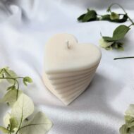 Stack of Hearts Soy Candle White