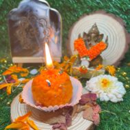 Handmade Soy Wax Candle - Laddoo Candle for Ganeshotsav by EKAA Candles