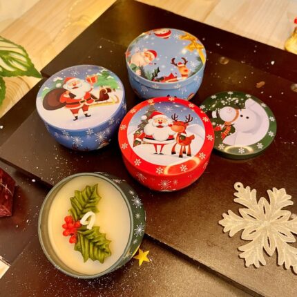 Christmas Tin Candle Gift Set by EKAA