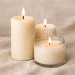White Candles Ivory Candles by EKAA