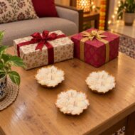 Chandni Off-White Floral Urli Candles